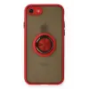 Lopard İphone 7 Kılıf Montreal Yüzüklü Silikon Kapak - Kırmızı