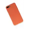 Lopard İphone 7 Plus Kılıf Nano İçi Kadife Silikon - Turuncu