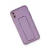 Lopard İphone Xs Max Kılıf Coco Deri Standlı Kapak - Koyu Lila