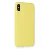 Lopard İphone Xs Max Kılıf Nano İçi Kadife Silikon - Mat Sarı