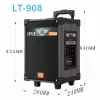 Lopard Lt-908 Dijital Led Göstergeli Fm Radyolu Mikrofonlu Tws 8 İnç Stereo Bass Kablosuz Karaoke Hoparlör
