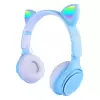Lopard M6 Pro Cat RGB Led Işıklı Kedi Kulağı Band Tasarımlı Ayarlanabilir ve Katlanabilir Kulak Üstü Bluetooth Kulaklık