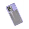 Lopard Oppo Reno 5 Lite Kılıf Palm Buzlu Kamera Sürgülü Silikon - Lila