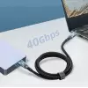 Lopard QG01 Type-C to Type-C USB4 PD Data Kablosu 240W 40Gbps 8K@60Hz 1 Metre