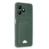 Lopard Realme Note 50 4g Kılıf Kelvin Kartvizitli Silikon - Koyu Yeşil