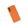 Lopard Samsung Galaxy A14 4g Kılıf Nano İçi Kadife Silikon - Turuncu