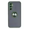 Lopard Samsung Galaxy A34 5g Kılıf Montreal Yüzüklü Silikon Kapak - Yeşil