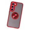 Lopard Samsung Galaxy S23 Kılıf Montreal Yüzüklü Silikon Kapak - Kırmızı