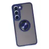 Lopard Samsung Galaxy S23 Kılıf Montreal Yüzüklü Silikon Kapak - Lacivert