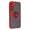 Lopard Samsung Galaxy S23 Plus Kılıf Montreal Yüzüklü Silikon Kapak - Kırmızı