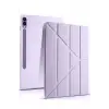 Lopard Samsung Galaxy X610 Tab S9 Fe Plus 12.4 Kılıf Kalemlikli Mars Tablet Kılıfı - Açık Mor