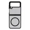 Lopard Samsung Galaxy Z Flip 4 Kılıf Blur Fold Magsafe Kapak - Mat Siyah