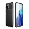 Lopard Xiaomi Mi 11 Lite Kılıf Auto Focus Karbon Kapak - Siyah