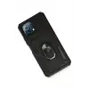 Lopard Xiaomi Mi 11 Lite Kılıf Pars Lens Yüzüklü Silikon - Siyah