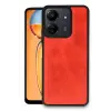 Lopard Xiaomi Redmi 13c Kılıf Aras Deri Kapak - Kırmızı