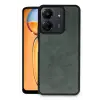 Lopard Xiaomi Redmi 13c Kılıf Aras Deri Kapak - Koyu Yeşil