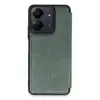 Lopard Xiaomi Redmi 13c Kılıf Flip Cover - Koyu Yeşil