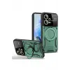 Lopard Xiaomi Redmi Note 12 Pro 5g Kılıf Joy Lens Standlı Kapak - Koyu Yeşil