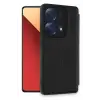 Lopard Xiaomi Redmi Note 13 Pro 4g Kılıf Flip Cover - Siyah