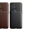 One Plus Nord N10 5G Kılıf Lopard Kamera Korumalı Karbon Desenli Negro Kapak Orijinal Yüzey Kılıf