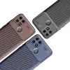 Oppo A15 Kılıf Lopard Kamera Korumalı Karbon Desenli Negro Kapak Orijinal Yüzey Kılıf