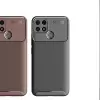 Oppo A15 Kılıf Lopard Kamera Korumalı Karbon Desenli Negro Kapak Orijinal Yüzey Kılıf