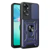 Oppo A60 Kılıf Magnetik Standlı Kamera Korumalı Lopard Sürgülü Kamera Korumalı Yüzüklü Tasarım Armor Vega