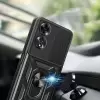 Oppo A60 Kılıf Magnetik Standlı Kamera Korumalı Lopard Sürgülü Kamera Korumalı Yüzüklü Tasarım Armor Vega