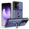 Oppo Reno 13f 5g Kılıf Magnetik Standlı Kamera Korumalı Lopard Sürgülü Kamera Korumalı Yüzüklü Tasarım Armor Vega