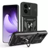 Oppo Reno 13f 5g Kılıf Magnetik Standlı Kamera Korumalı Lopard Sürgülü Kamera Korumalı Yüzüklü Tasarım Armor Vega