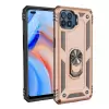 Oppo Reno 4 Lite Kılıf Lopard Kamera Korumalı Sürgülü Yüzüklü Orjinal Tasarım Armor Vega