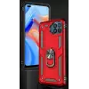 Oppo Reno 4 Lite Kılıf Lopard Kamera Korumalı Sürgülü Yüzüklü Orjinal Tasarım Armor Vega