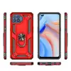 Oppo Reno 4 Lite Kılıf Lopard Kamera Korumalı Sürgülü Yüzüklü Orjinal Tasarım Armor Vega