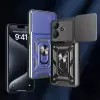 Realme Note 60 Kılıf Magnetik Standlı Kamera Korumalı Lopard Sürgülü Kamera Korumalı Yüzüklü Tasarım Armor Vega