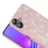 Samsung Galaxy A06 Kılıf Parlak Taşlı Tasarım Lopard Pırlanta Kapak