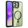 Samsung Galaxy A06 Kılıf Standlı Ve Kamera Lens Hediyeli M-safe Şarj Özellikli Lopard Etro Kapak