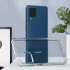 Samsung Galaxy A12 Coss Sert Darbe Emici Silikon Şeffaf Kamera Korumalı Arka Kapak