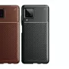 Samsung Galaxy A12 Kılıf Lopard Kamera Korumalı Karbon Desenli Negro Kapak Orijinal Yüzey Kılıf