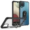 Samsung Galaxy A12 Kılıf Lopard Military Armor Köşe Korumalı Şeffaf Metal Yüzüklü Standlı Mola Zırhlı