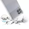 Samsung Galaxy A12 Kılıf Lopard Nitro Antishock Köşe Koruma Darbe Emici Şeffaf Orjinal Doku Silikon