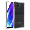 Samsung Galaxy A12 Kılıf Lopard Nitro Antishock Köşe Koruma Darbe Emici Şeffaf Orjinal Doku Silikon