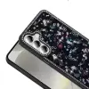 Samsung Galaxy A16 Kılıf Taşlı Ve Simli Tasarım Lopard Azra Kapak