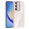 Samsung Galaxy A35 Kılıf Standlı Ve Kamera Lens Hediyeli M-safe Şarj Özellikli Lopard Etro Kapak