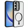 Samsung Galaxy A35 Kılıf Standlı Ve Kamera Lens Hediyeli M-safe Şarj Özellikli Lopard Etro Kapak