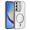 Samsung Galaxy A35 Kılıf Standlı Ve Kamera Lens Hediyeli M-safe Şarj Özellikli Lopard Etro Kapak