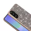 Samsung Galaxy A36 Kılıf Parlak Taşlı Tasarım Lopard Pırlanta Kapak