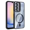 Samsung Galaxy A36 Kılıf Standlı Ve Kamera Lens Hediyeli M-safe Şarj Özellikli Lopard Etro Kapak