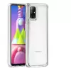 Samsung Galaxy M51 Coss Sert Darbe Emici Silikon Şeffaf Kamera Korumalı Arka Kapak