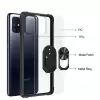 Samsung Galaxy M51 Kılıf Lopard Military Armor Köşe Korumalı Şeffaf Metal Yüzüklü Standlı Mola Zırhlı