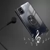 Samsung Galaxy M51 Kılıf Lopard Military Armor Köşe Korumalı Şeffaf Metal Yüzüklü Standlı Mola Zırhlı
